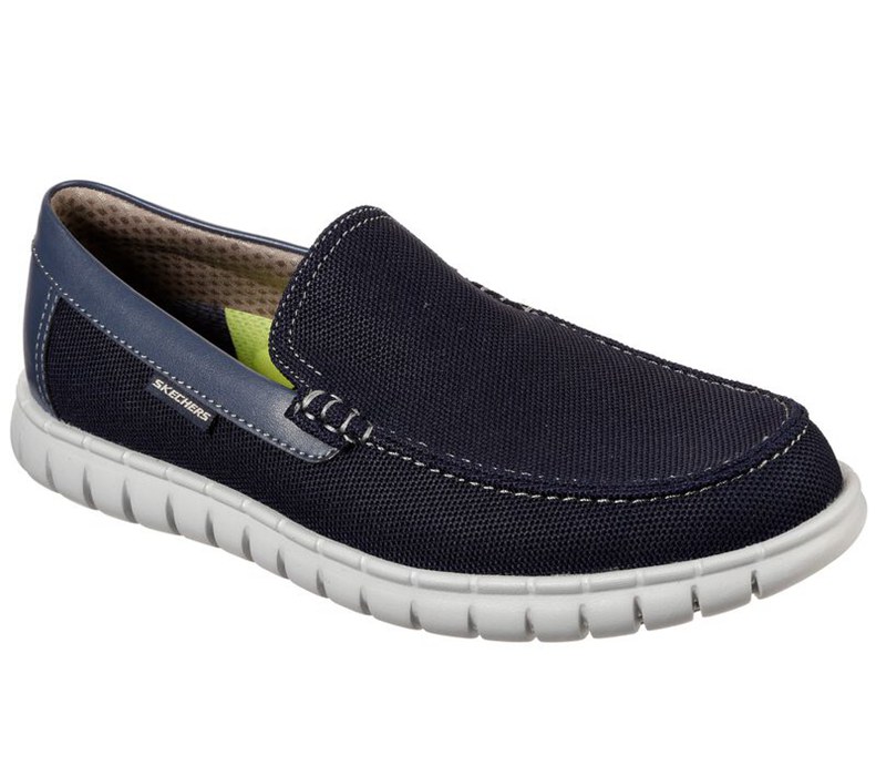 Skechers Herr Marinblå Slip On - Moreway - Chapson - Sverige (ZCSTE-3721)